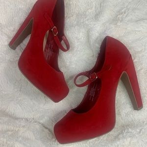“Red Mary Jane” heels by “Mossimo”